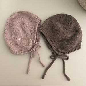 Zara baby knitted bonnets